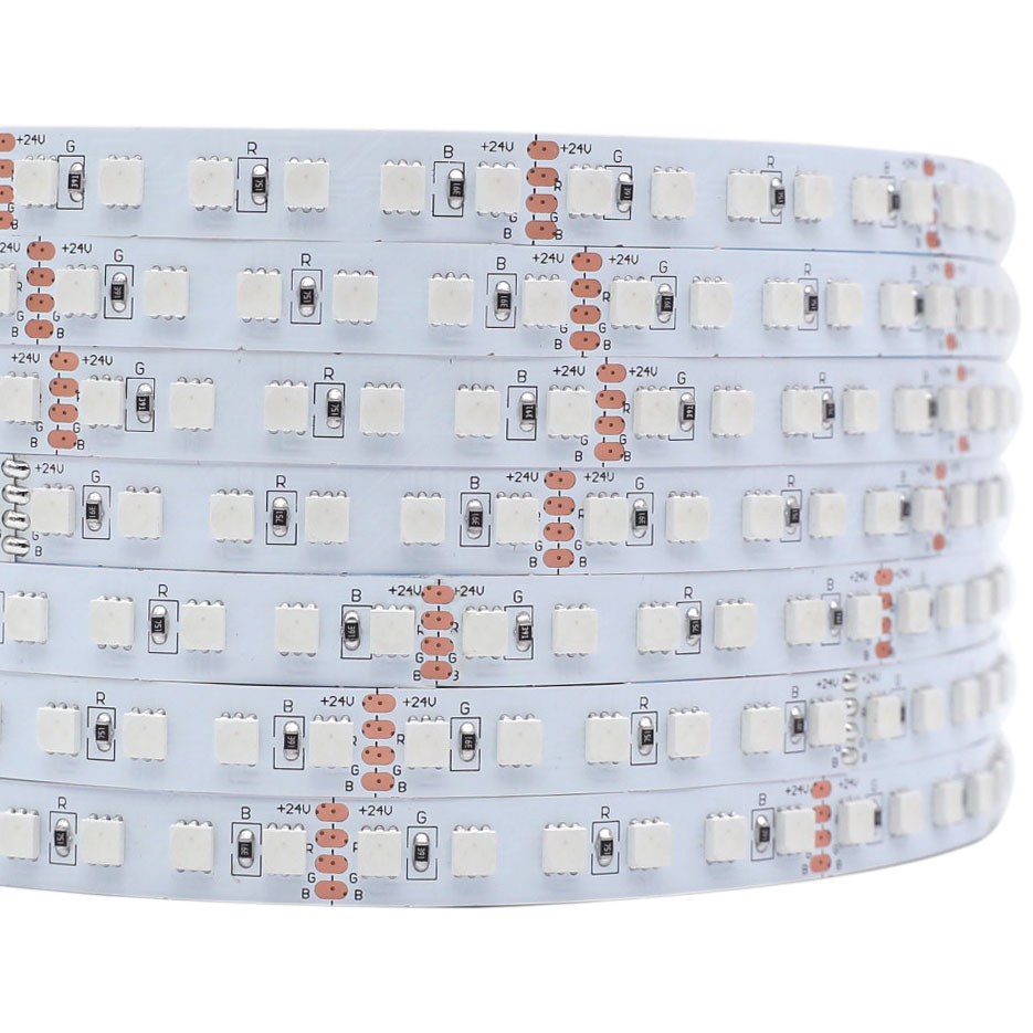 4040 LED barevných světelných pásků RGB – 12V/24V 10mm/8mm – 120LED/m vysoká hustota