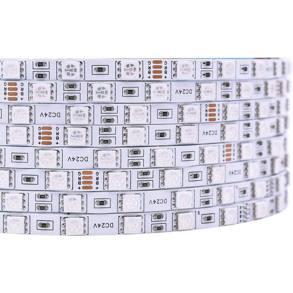 6mm RGB tenký LED pásek se změnou barvy – 5V/12V/24V 60LEDs/m 16.4 stop 6mm RGB tenký LED pásek se změnou barvy – 5V/12V/24V 60LEDs/m 16.4 stop