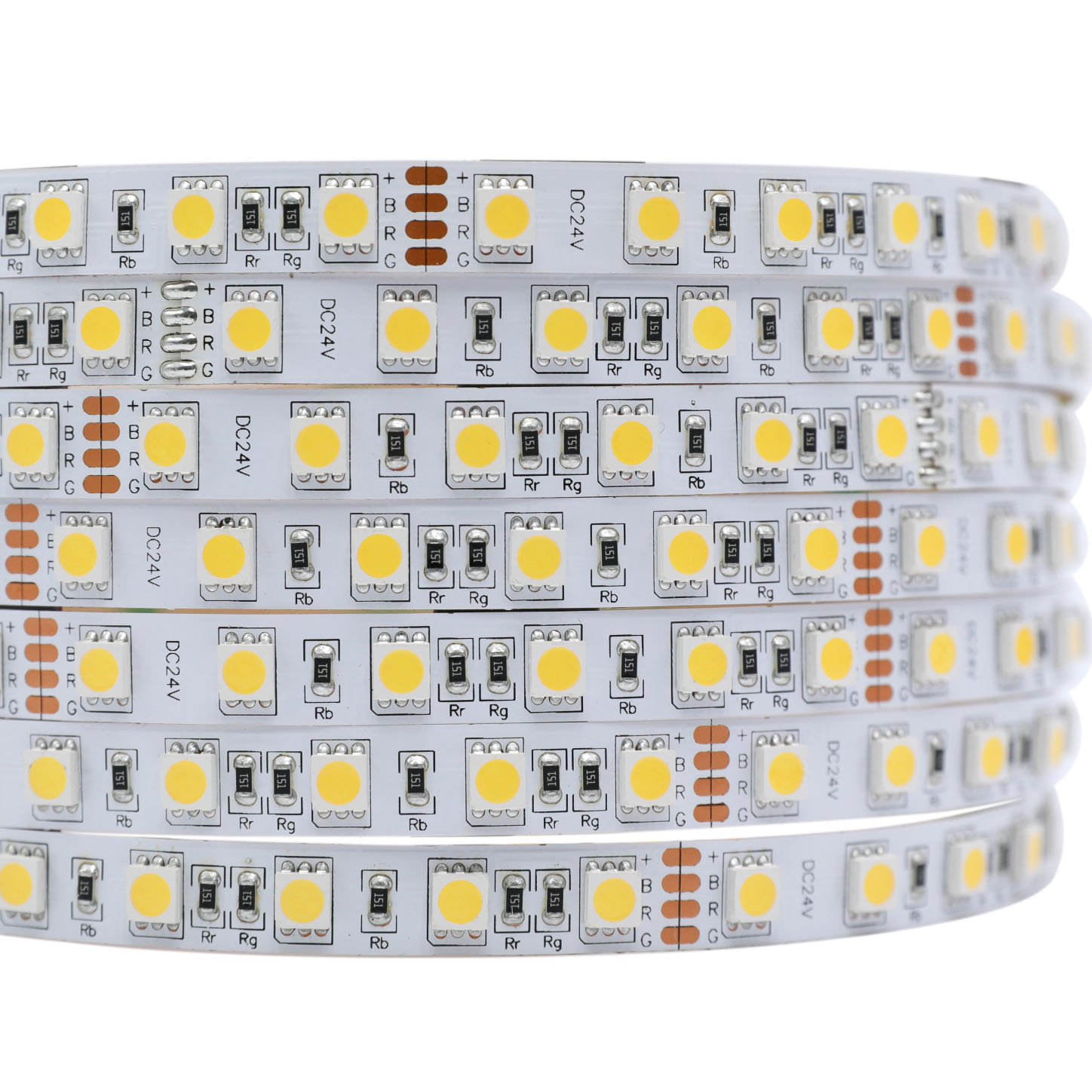 5m Jednobarevný / RGB LED pásek s měnícími se barvami - 5050 24V LED pásek - 72LED/m