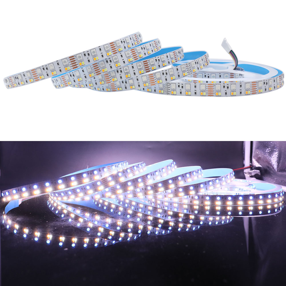 RGBWW 5050+2835 LED světla se změnou barvy – 16 mm 12V LED pásek – 180 LED/m vysoká hustota RGBWW 5050+2835 LED světla se změnou barvy – 16 mm 12V LED pásek – 180 LED/m vysoká hustota