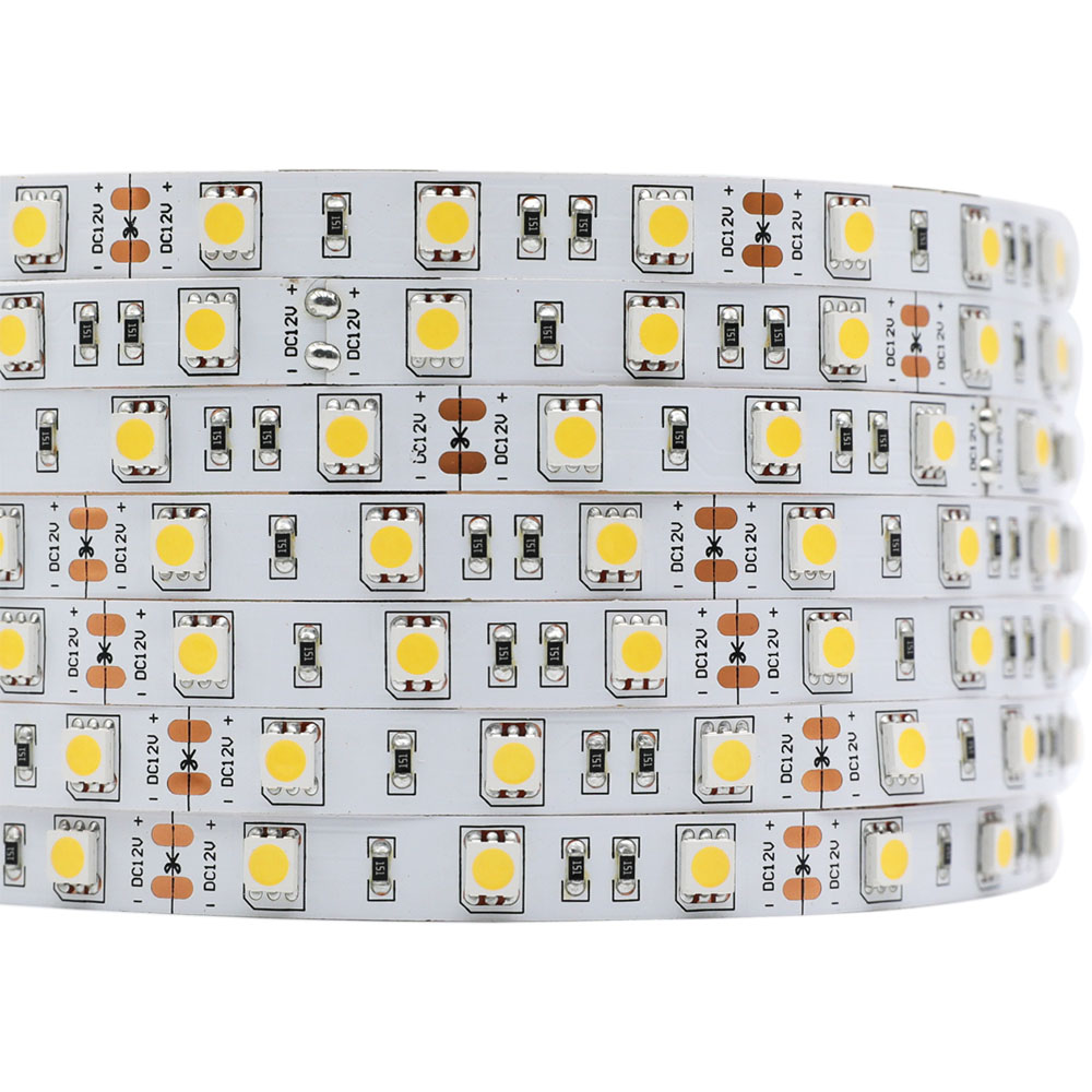 DC12/24V jednořadá s vysokým jasem 5050SMD 240LEDs Jednobarevná flexibilní LED pásková světla, 16.4 Ft na roli na prodej