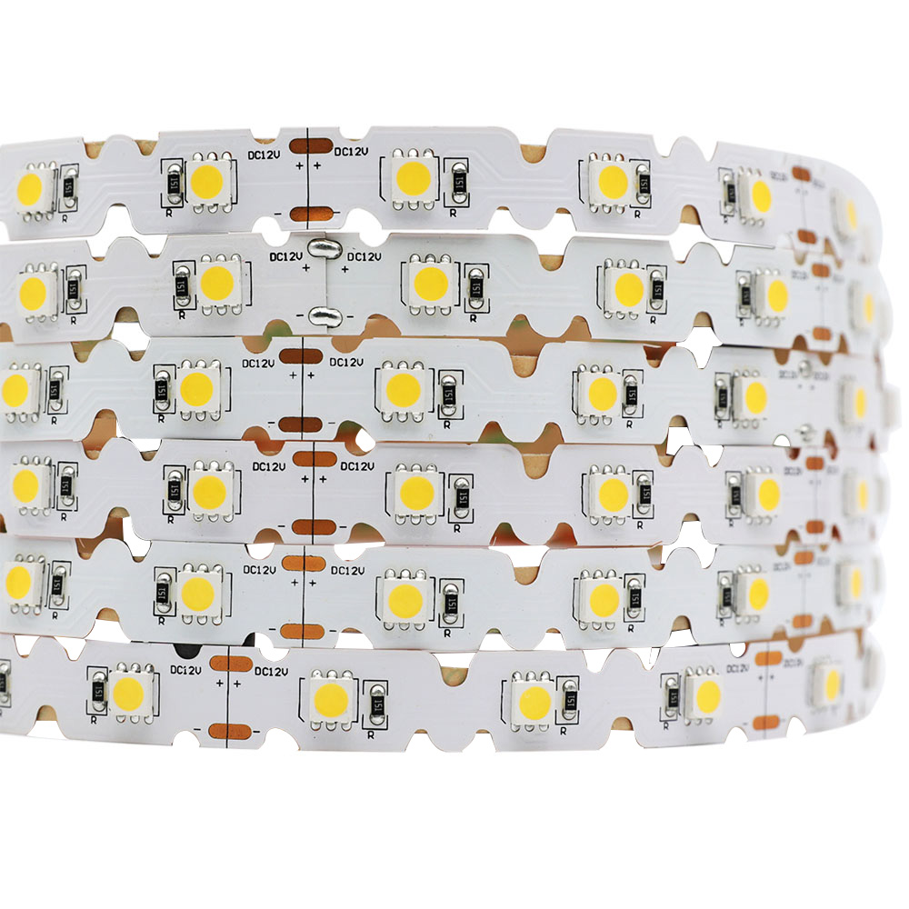 DC12V SMD5050 S Tvar Jedna řada Vysoký jas Šest barev Volitelné 42LED/m LED Flexibilní pásové světlo – 16.4 Ft na roli na prodej
