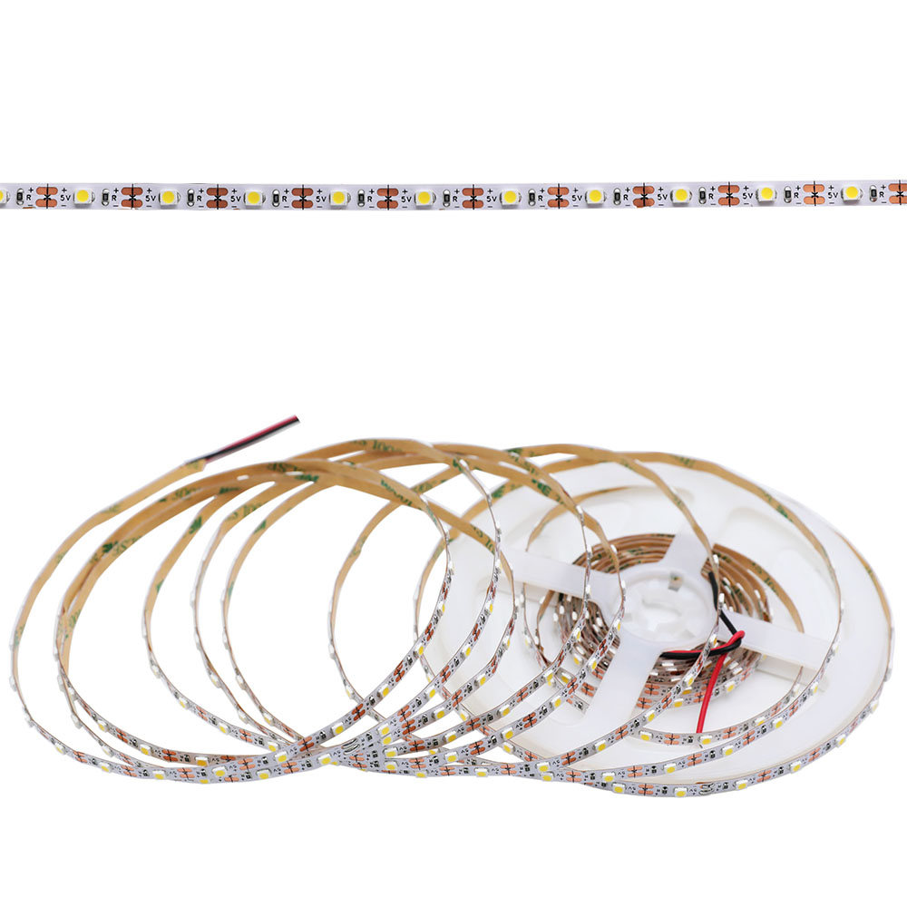 Einfarbige flexible LED-Lichtleiste der Serie 3528 – Niederspannungs-DC5V-Beleuchtung mit 300 LEDs Einfarbige flexible LED-Lichtleiste der Serie 3528 – Niederspannungs-DC5V-Beleuchtung mit 300 LEDs