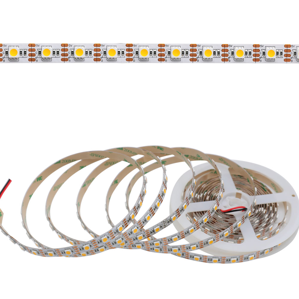 DC5V 5050SMD Flexibles LED-Bandlicht – einfarbig und wasserdicht optional – 16.4 Fuß/Rolle