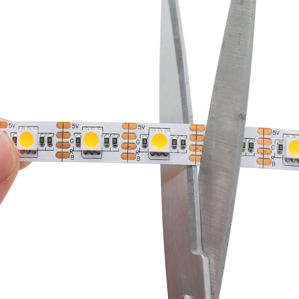 DC5V 5050SMD Flexibles LED-Bandlicht – einfarbig und wasserdicht optional – 16.4 Fuß/Rolle