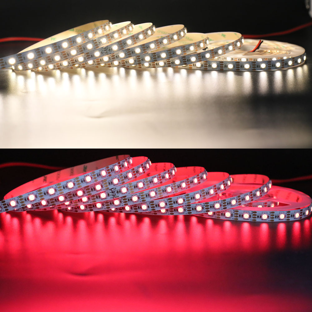 DC5V 5050SMD Flexibles LED-Bandlicht – einfarbig und wasserdicht optional – 16.4 Fuß/Rolle