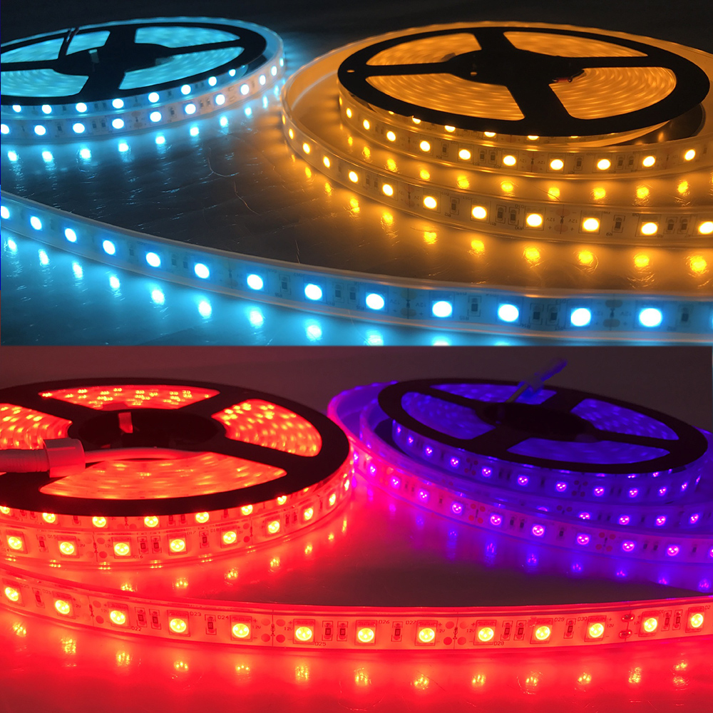 DC5V 5050SMD Flexibles LED-Bandlicht – einfarbig und wasserdicht optional – 16.4 Fuß/Rolle