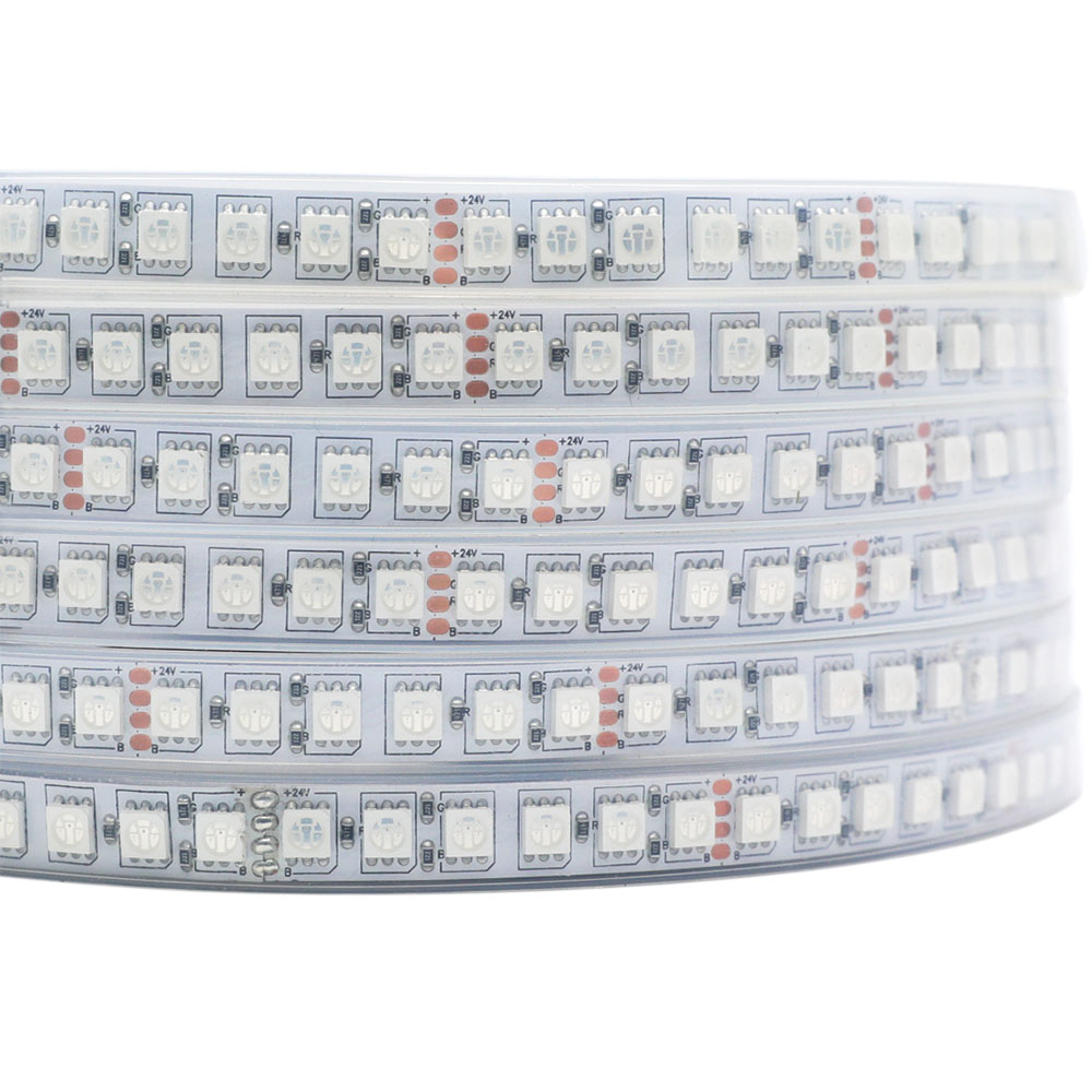 DC12/24V 5050SMD 16.4Ft 600LED diod RGB LED pásková světla měnící barvu