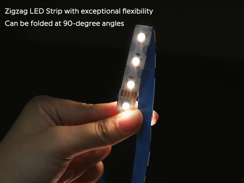 Flexibilní ohebná páska s LED páskem Zig Zag