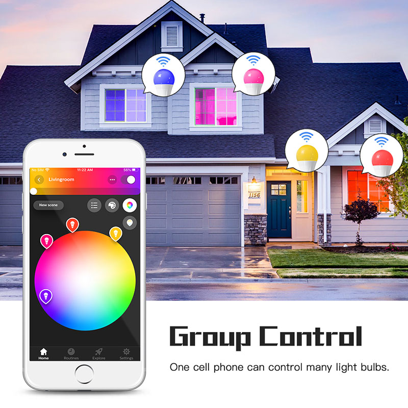 AC100~240V 12W RGBCCT LED žárovka se změnou barvy kompatibilní s Hue Bridge, Amazon Alexa, APP Voice/RF Control AC100~240V 12W RGBCCT LED žárovka se změnou barvy kompatibilní s Hue Bridge, Amazon Alexa, APP Voice/RF Control