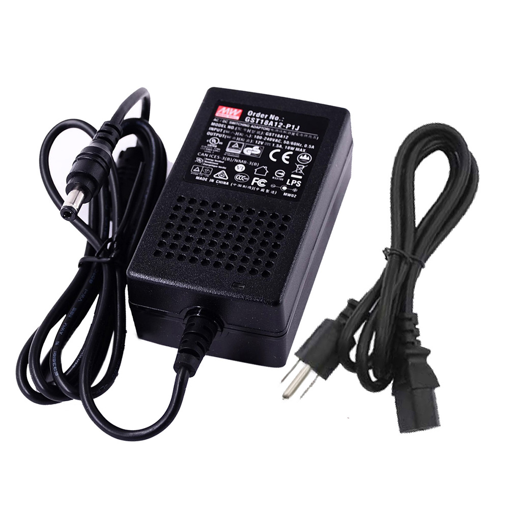 MeanWell DC12V 1.5A 18W GST18A12 AC/DC zuverlässiger grüner industrieller LED-Netzadapter