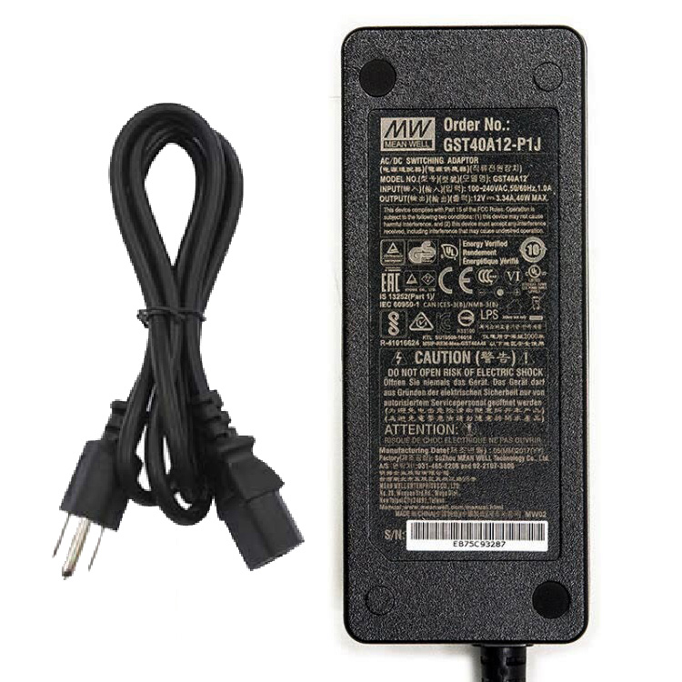 MeanWell DC12V 3.34A 40W GST40A12 AC/DC zuverlässiger grüner industrieller LED-Netzadapter