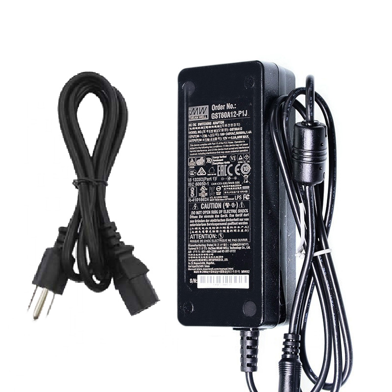 MeanWell DC12V 5A 60W GST60A12 AC/DC zuverlässiger grüner industrieller LED-Netzadapter