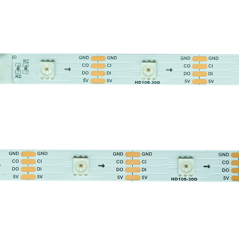 DC5V nejrychlejší HD108 IC individuálně adresovatelné RGB flexibilní LED páskové světlo – vodotěsné volitelné – 16.4 Ft 150LED DC5V nejrychlejší HD108 IC individuálně adresovatelné RGB flexibilní LED páskové světlo – vodotěsné volitelné – 16.4 Ft 150LED