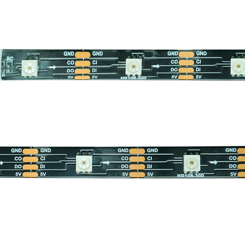 DC5V nejrychlejší HD108 IC individuálně adresovatelné RGB flexibilní LED páskové světlo – vodotěsné volitelné – 16.4 Ft 150LED DC5V nejrychlejší HD108 IC individuálně adresovatelné RGB flexibilní LED páskové světlo – vodotěsné volitelné – 16.4 Ft 150LED
