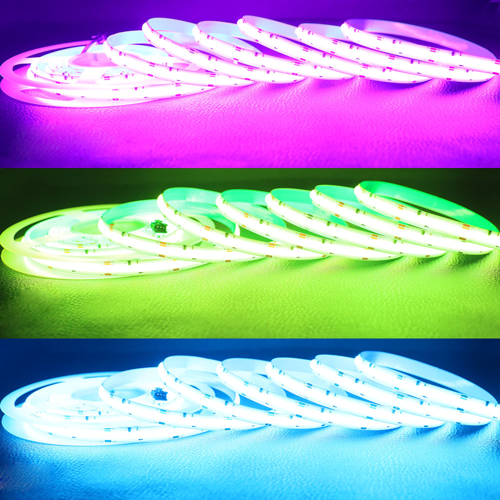 Waterproof 12V WS2811 RGB Color Chasing COB LED Strip 1~5m