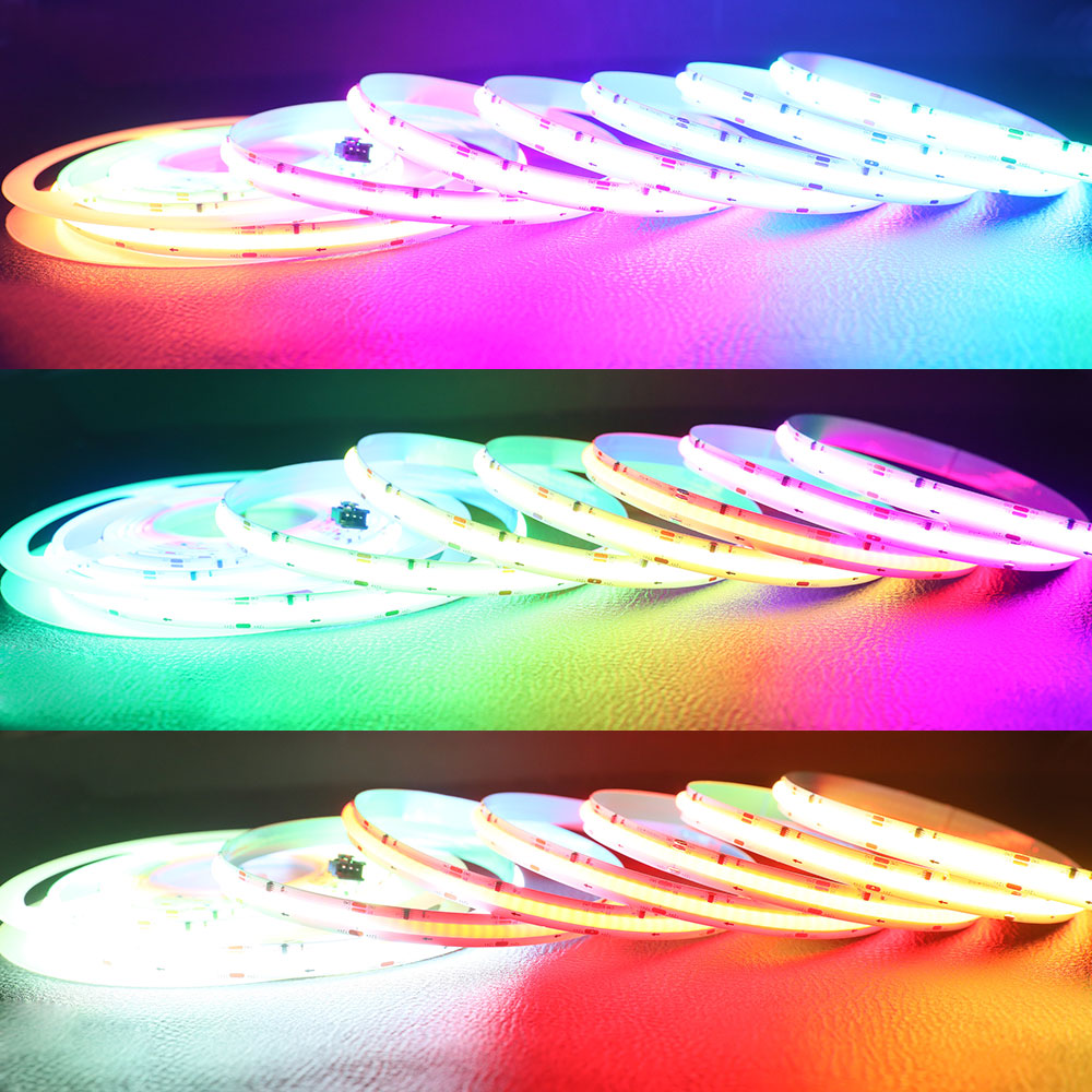 High-Density Dotless Addressable WS2811 COB RGB LED Strip