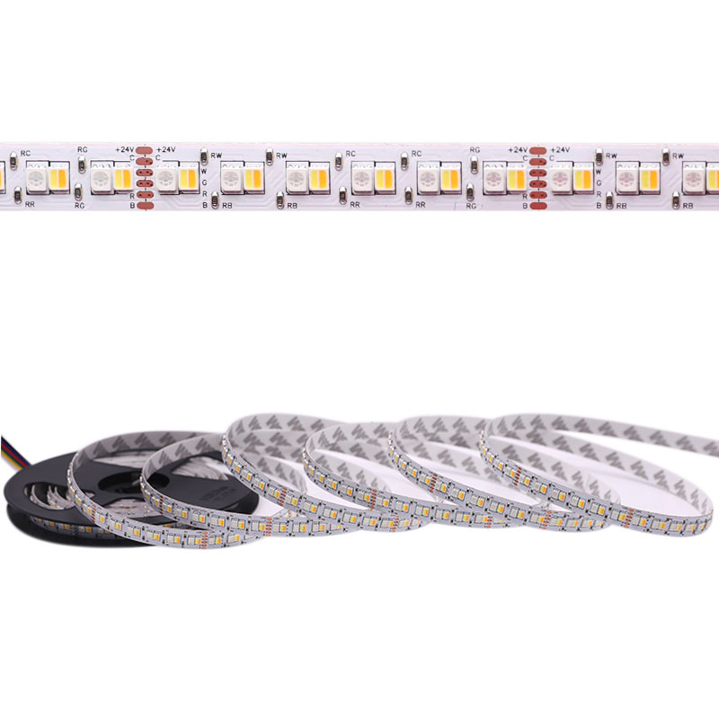 RGB+CCT světla měnící barvu – 216 LED/m LED pásek s vysokou hustotou – 10 mm 24 V Super jasný RGB+CCT světla měnící barvu – 216 LED/m LED pásek s vysokou hustotou – 10 mm 24 V Super jasný