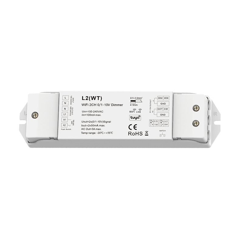 LED Knob Control Dimmer 0-10V 1-10V LED Light Dimmer Switch AC110V 220V  Brightness Easy Adjustable Recessed Installation