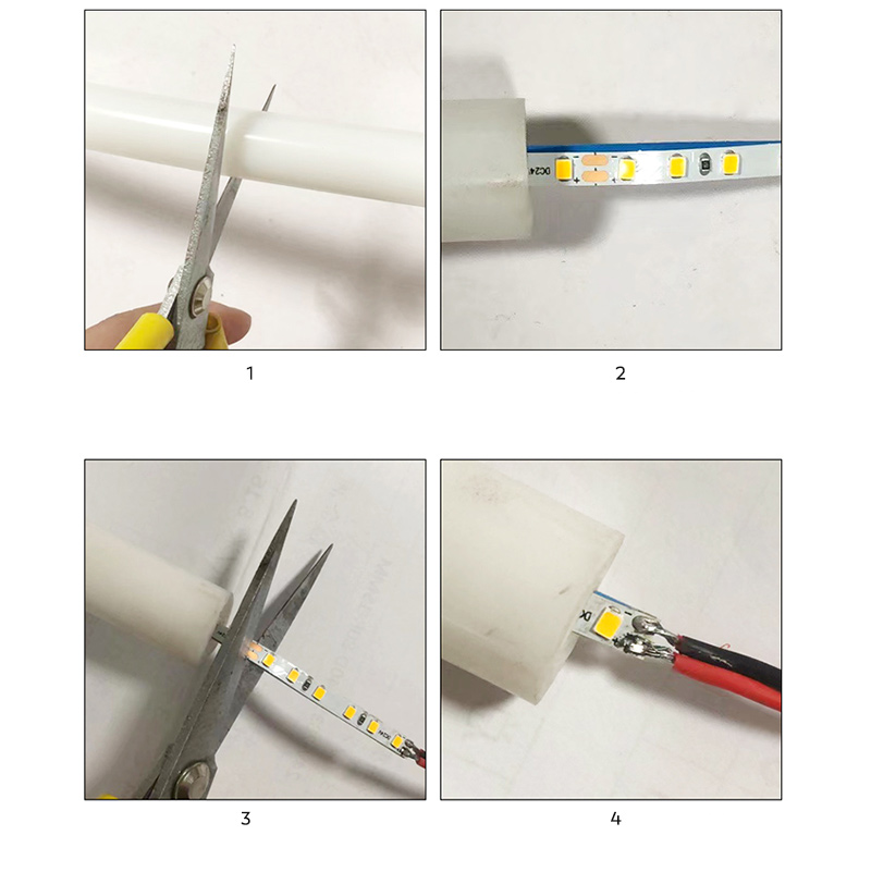 Methode zum Anpassen der Länge von Neon-Lichterketten