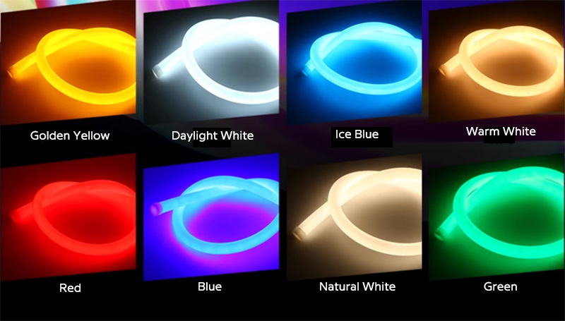 Neon-Lichterketten in mehreren Farben