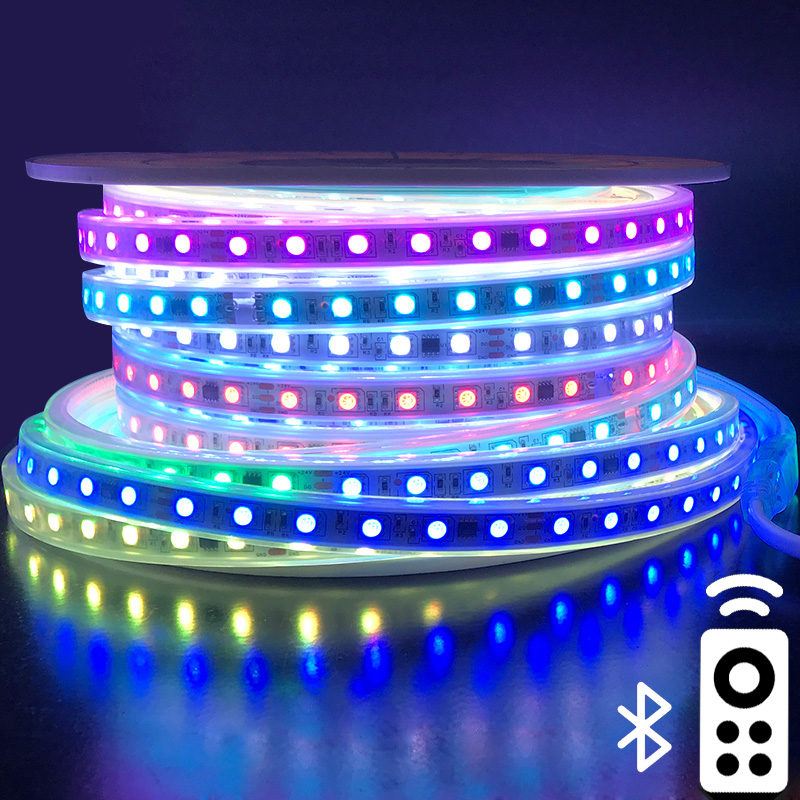 AC 110V 220V High Voltage Outdoor RGB LED Strip 10m-100m