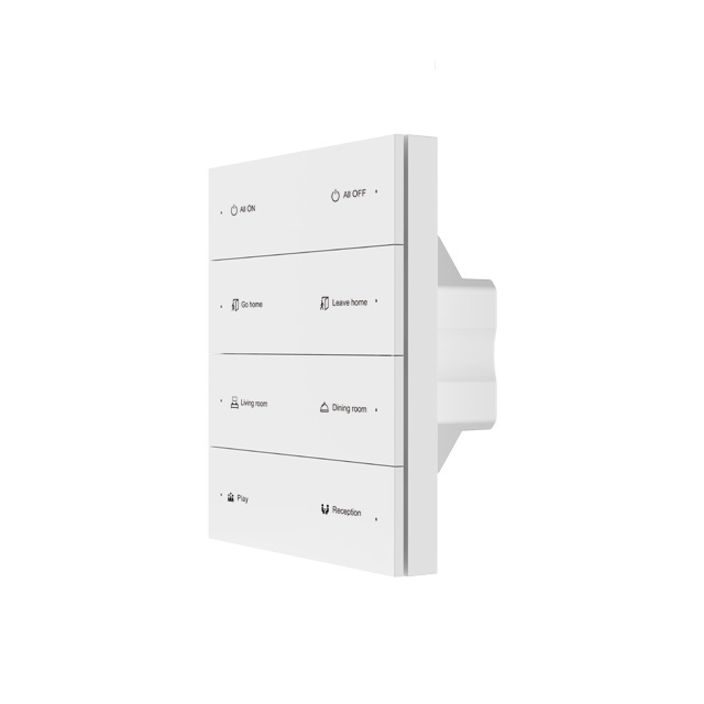PK8 100–240 VAC 6/8 Szenen und 4/8 Zonen Drucktasten-LED-Wandpaneel-Controller PK8 100–240 VAC 6/8 Szenen und 4/8 Zonen Drucktasten-LED-Wandpaneel-Controller
