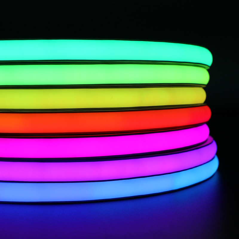Programovatelný RGB WS2811 COB LED pásek Neonové provazové světlo 12x6mm Programovatelný RGB WS2811 COB LED pásek Neonové provazové světlo 12x6mm