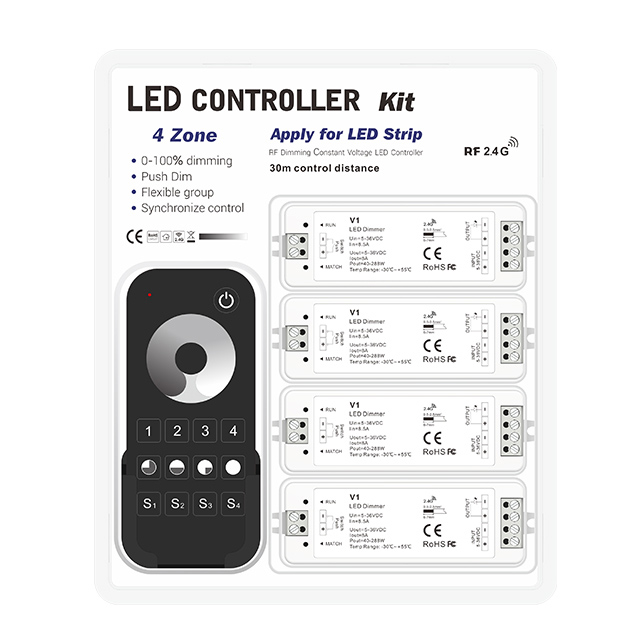 8A*1CH RF sada ovladače jasu LED RT6 + 4*V1 8A*1CH RF sada ovladače jasu LED RT6 + 4*V1