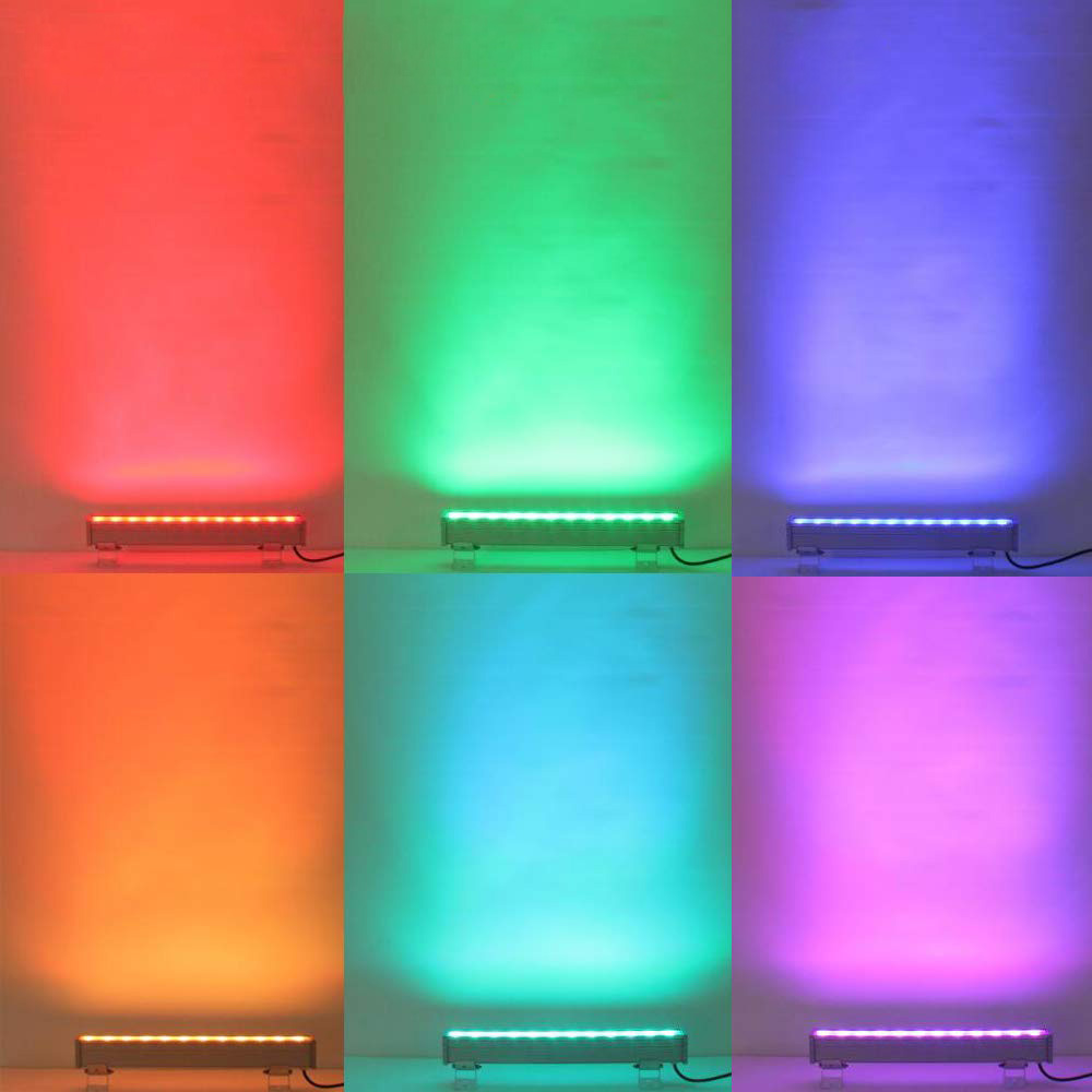 RF Remote RGB Color Changing LED Linear Wall Washer Lights