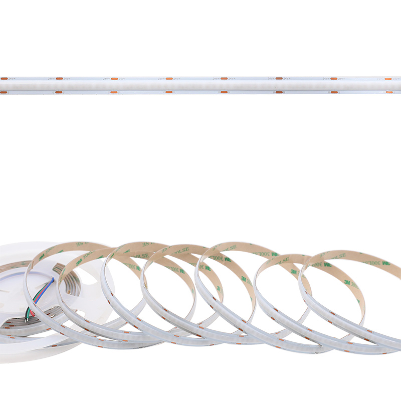 Nejnovější flexibilní COB LED pásková světla DC24V RGB měnící barvu, vysoký jas 768 čipů/M, role 16.4 stop Nejnovější flexibilní COB LED pásková světla DC24V RGB měnící barvu, vysoký jas 768 čipů/M, role 16.4 stop