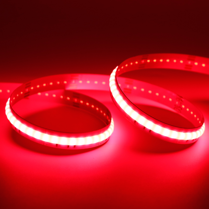 Nejnovější flexibilní COB LED pásková světla DC24V RGB měnící barvu, vysoký jas 768 čipů/M, role 16.4 stop Nejnovější flexibilní COB LED pásková světla DC24V RGB měnící barvu, vysoký jas 768 čipů/M, role 16.4 stop