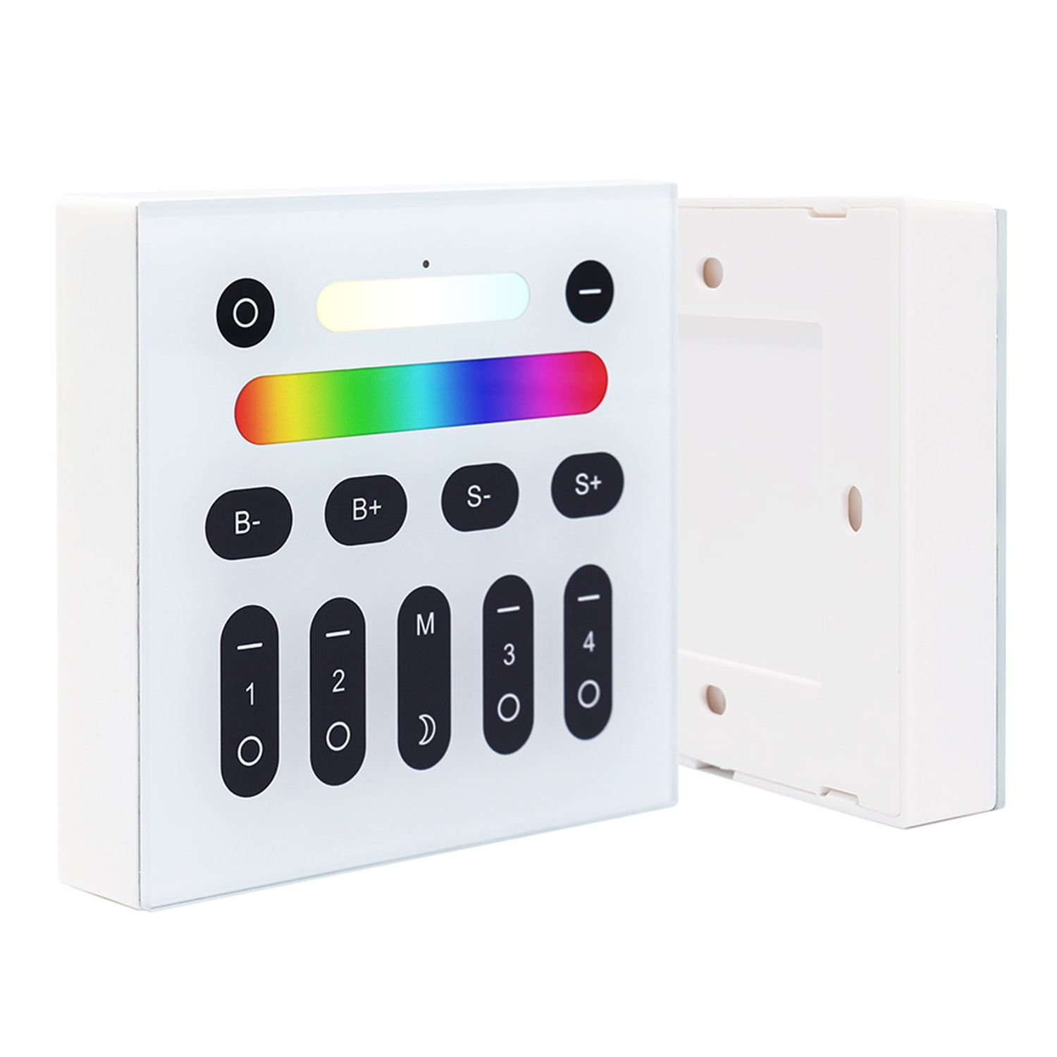 DC3V 4 Zonen RGB+CCT Touch Wall Panel RF-Fernbedienung für RGBWW Zigbee LED-Leuchten und Controller DC3V 4 Zonen RGB+CCT Touch Wall Panel RF-Fernbedienung für RGBWW Zigbee LED-Leuchten und Controller