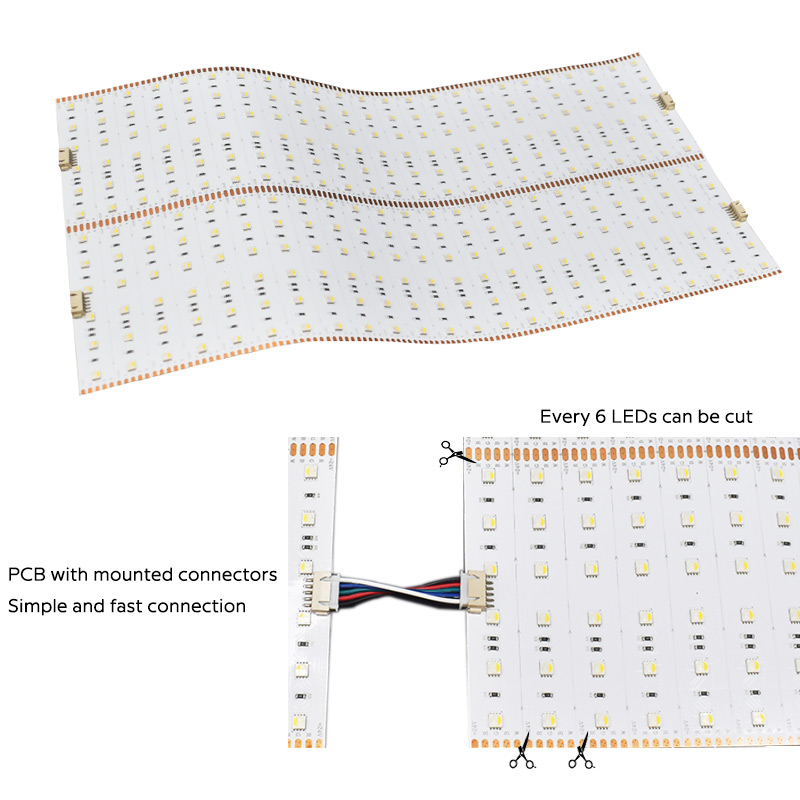 RGBW LED Sheet Light Snadné připojení s propojovacím konektorem