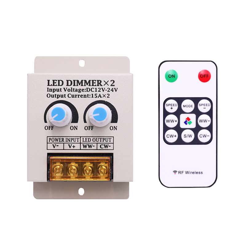 CCT LED Strip Rotary Switch Dimmer With RF Remote Control