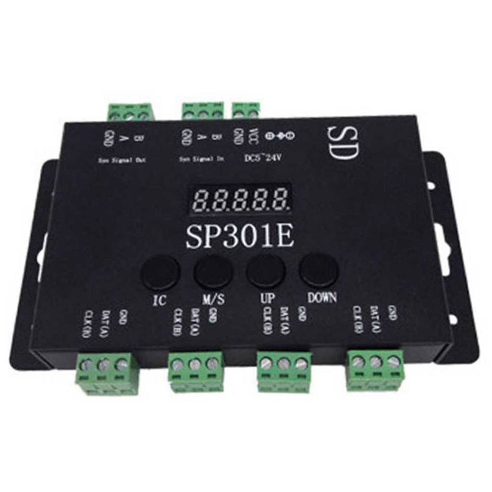 DC5-24V SP301E Syn Signal Programovatelný LED ovladač pro WS2811 WS2813 WS2812B SK6812 APA102 Adresovatelný LED pásek