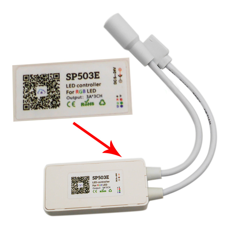 DC5-24V SP503E WiFi APP Control 2835SMD SP503E RGB LED páskové světlo Práce s Amazon Alexa DC5-24V SP503E WiFi APP Control 2835SMD SP503E RGB LED páskové světlo Práce s Amazon Alexa