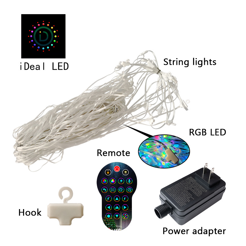 Bluetooth LED záclonová světla - RGB sada LED řetězových světel se změnou barvy Bluetooth LED záclonová světla - RGB sada LED řetězových světel se změnou barvy