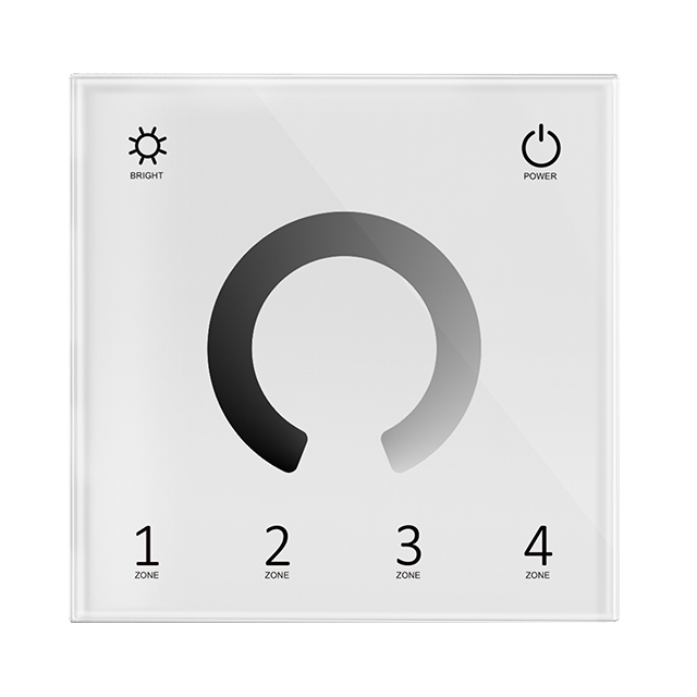 T21-1 4-Zonen-RF-dimmbarer, wandmontierter Touchpanel-Controller