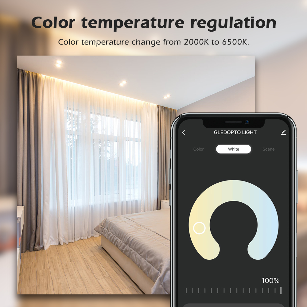 Tuya WiFi bezdrátový RGB+CCT LED ovladač světla Tuya WiFi bezdrátový RGB+CCT LED ovladač světla