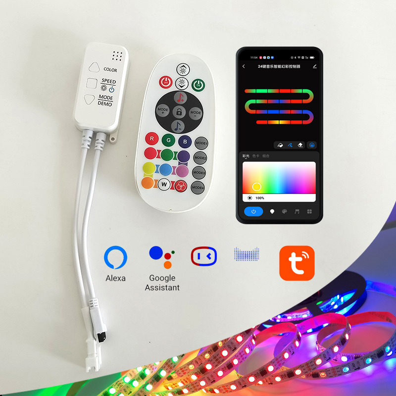 Tuya Smart WiFi Alexa Adresovatelný ovladač Dream Color Music LED Light Tuya Smart WiFi Alexa Adresovatelný ovladač Dream Color Music LED Light