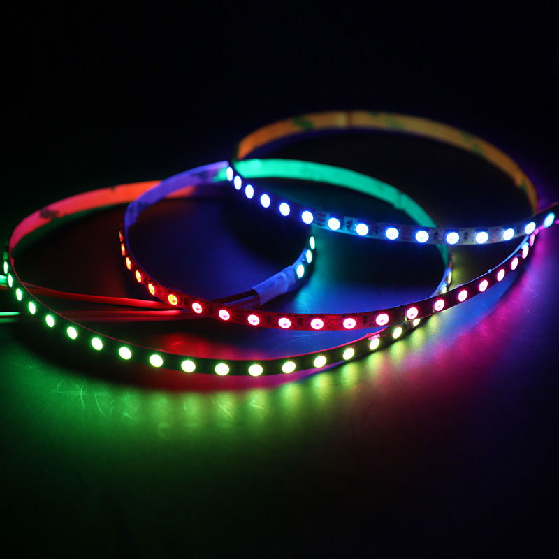 Superschmaler 5 mm 120 LEDs/m 12 V SK6812 3535 Individuell adressierbarer RGB-LED-Pixelstreifen