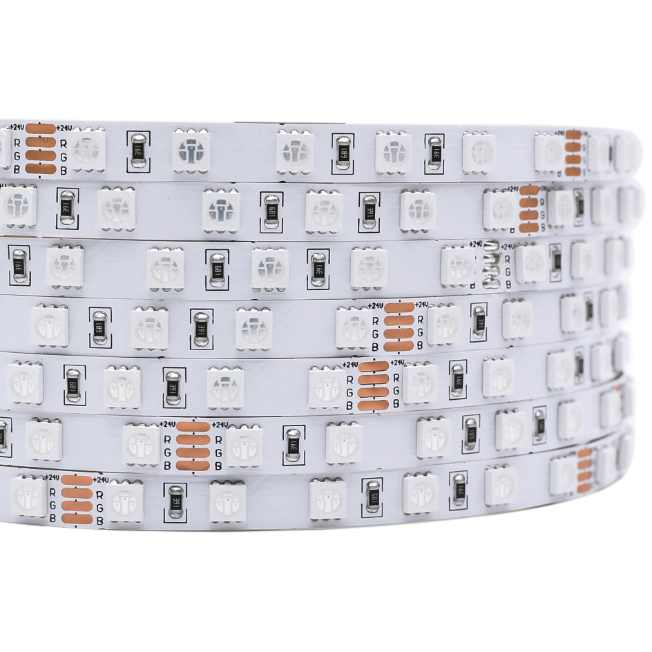 RGB vícebarevné LED světelné pásy – DC24V 8mm 360LEDs 16.4ft