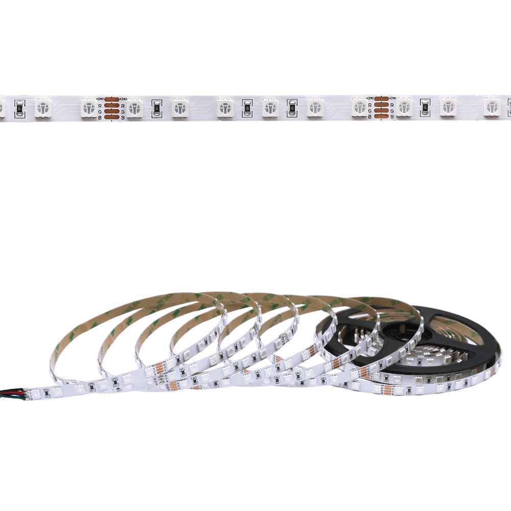 RGB vícebarevné LED světelné pásy – DC24V 8mm 360LEDs 16.4ft RGB vícebarevné LED světelné pásy – DC24V 8mm 360LEDs 16.4ft