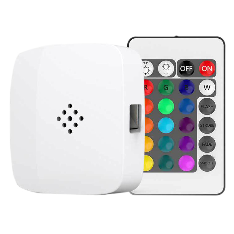 DC5-24V Zweikanal-RGB-WiFi-LED-Controller mit 24-Tasten-IR-Fernbedienung für flexibles LED-Streifenlicht, Arbeiten mit Alexa und Google Assistant