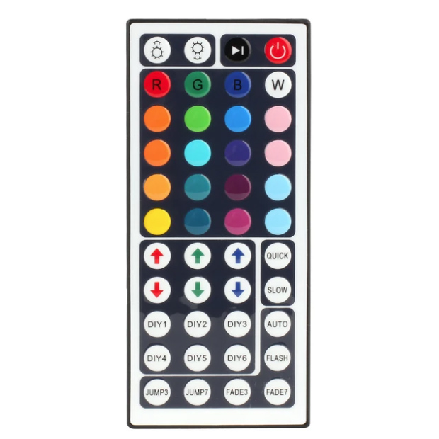DC5-28V Mini WIFI IR 44tlačítkový dálkový ovladač pro flexibilní RGB LED pásková světla Funguje s Amazon Alexa DC5-28V Mini WIFI IR 44tlačítkový dálkový ovladač pro flexibilní RGB LED pásková světla Funguje s Amazon Alexa