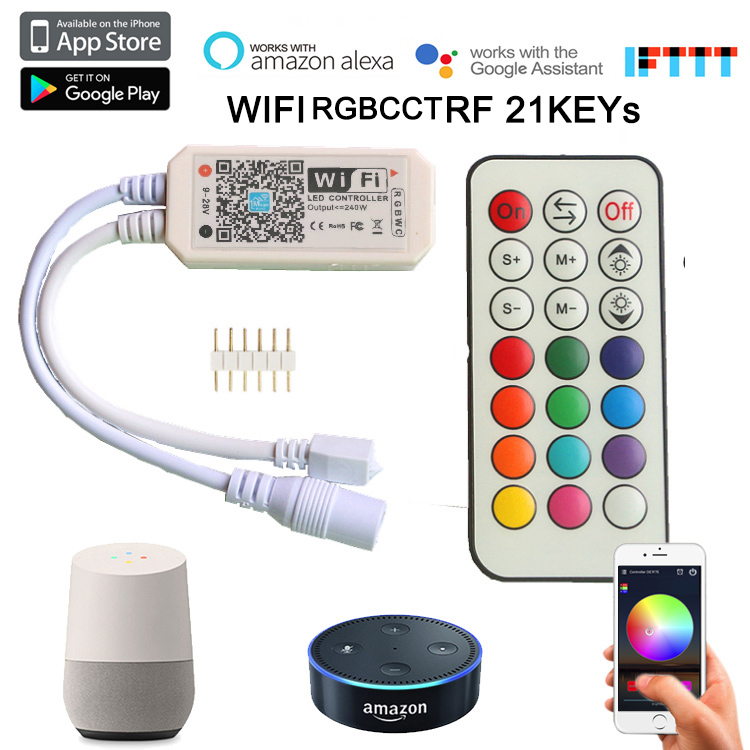 WIFI RGBCCT LED ovladač – výměna za CON-WIFI-3BUTTON-6PIN