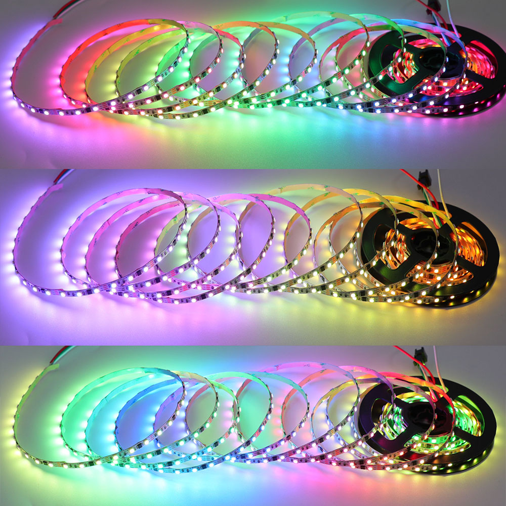 WS2811 DC12V 6MM Ultraschmales 60LEDs/M Dream Color Programmierbares flexibles LED-Lichtband, 5M/Rolle WS2811 DC12V 6MM Ultraschmales 60LEDs/M Dream Color Programmierbares flexibles LED-Lichtband, 5M/Rolle