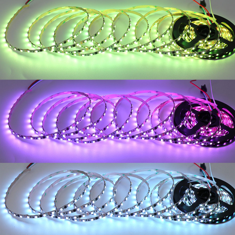 WS2811 DC12V 6MM Ultraschmales 60LEDs/M Dream Color Programmierbares flexibles LED-Lichtband, 5M/Rolle WS2811 DC12V 6MM Ultraschmales 60LEDs/M Dream Color Programmierbares flexibles LED-Lichtband, 5M/Rolle