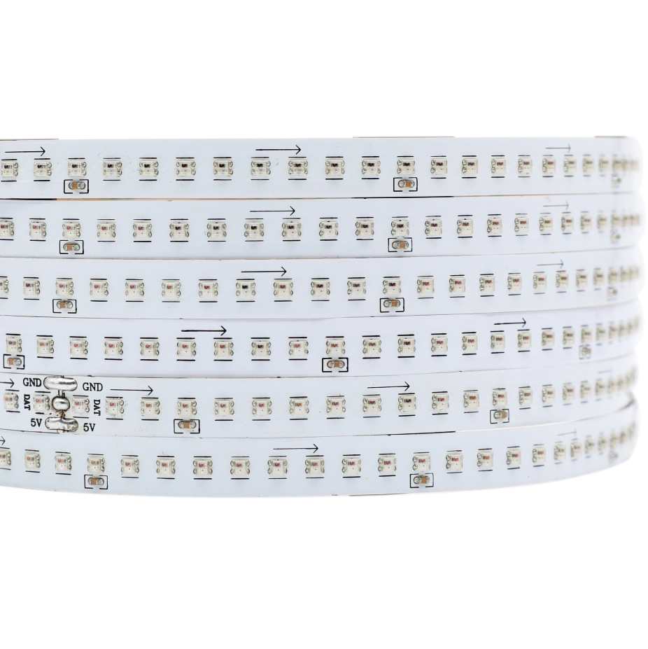 DC5V WS2812C SMD2020 8MM 198LEDs/m Ultra Density Individuálně adresovatelné Dream Color Programovatelné LED páskové světlo, 3.28ft/1m na roli podle prodeje